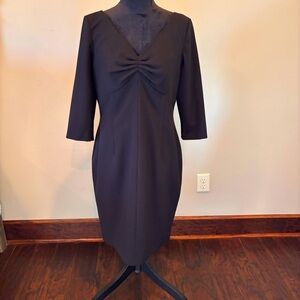 Calvin Klein Black Sheath Dress, size 12, CareerWear Professional LBD Office